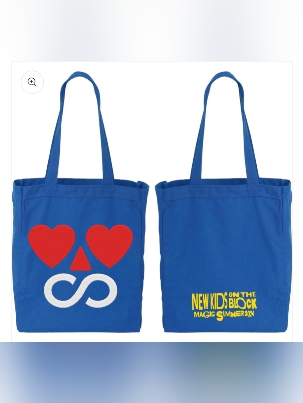 BRAND NEW NKOTB Magic Summer Blue Graphic Tote Bag